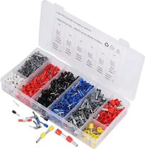 Terminais Elétricos Ilhós Tubular 0,5 mm. até 10 mm. Kit 1200 peças F-560 Saint Plus