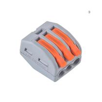 Terminal 3 Vias Emenda Derivação Alavanca 2,5mm Terminal 3 Vias Emenda Derivação Alavanca 2,5mm