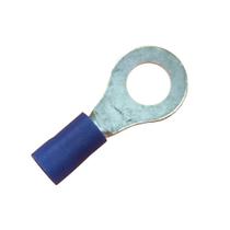 Terminal Anelar Isolado Azul WirthCo 80344, Pino 1/4", Pacote com 100