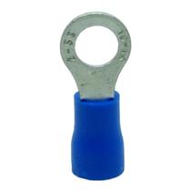 Terminal Compressão Tipo Anel 1.5 Mm A 2.5 Mm Simples C/ Capa Plastica Azul
