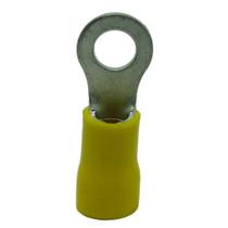 Terminal Compressão Tipo Anel 4 Mm A 6 Mm Simples C/ Capa Plastica Amarelo