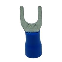 Terminal Compressão Tipo Garfo 1.5 Mm A 2.5 Mm Simples C/ Capa Plastica Azul Terminal Compressão Tipo Garfo 1.5 Mm A 2.5 Mm Simples C/ Capa Plastica Azul