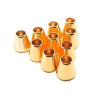 Terminal cone dourado para biquíni 10 unidades
