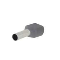Terminal Conector Pré-Isolado Tubular Duplo PZ-TE4012 4mm Cinza 100 Peças Penzel