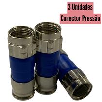 Terminal Conector RG6 Comum e Compressão P/ Cabo Coaxial Fio de Antena Terminal Conector RG6 Comum e Compressão P/ Cabo Coaxial Fio de Antena
