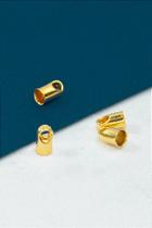 Terminal Copinho 3,5mm Banho de Ouro - 01 Unidade