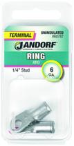 Terminal de anel não isolado Jandorf 60787, calibre 6, 1/4", pacote com 6 Terminal de anel não isolado Jandorf 60787, calibre 6, 1/4", pacote com 6