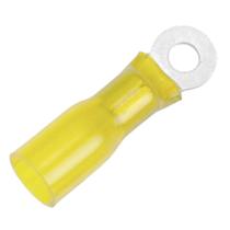 Terminal de anel termorretrátil Pacer 12-10 AWG 10, tamanho do pino, pacote com 25