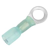 Terminal de anel termorretrátil Pacer 16-14 AWG 1/4, tamanho de pino, pacote com 25