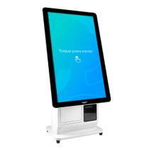 Terminal de Atendimento Kiosk MK 21 Celeron J4125 Tela Touch 21,5” Leitor com Sensor de Presença Impressora 250MM/S