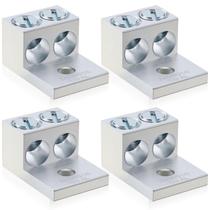 Terminal de aterramento Blulu de alumínio duplo 1/0 AWG, 4 peças Terminal de aterramento Blulu de alumínio duplo 1/0 AWG, 4 peças