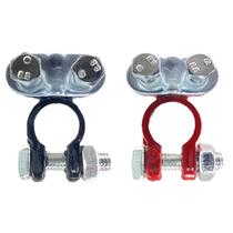 Terminal de Bateria Universal Carro Moto Par Conector Polo Positivo Negativo Reforçado