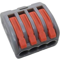 Terminal de Emenda Borne Conector Engate Rápido de 4 Fios Kit 10 Peças