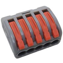 Terminal de Emenda Borne Conector Engate Rápido de 5 Fios Kit 10 Peças