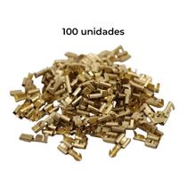 Terminal De Encaixe Fêmea Com Trava Fio 0,75mm A 2,5mm 100un