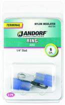 Terminal eletrônico Jandorf 60784, anel de nylon de calibre 6, pacote com 2