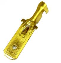 Terminal encaixe espadao macho 6,3 mm latão - pacote c/ 100 unidades Terminal encaixe espadao macho 6,3 mm latão - pacote c/ 100 unidades