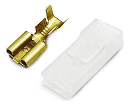 Terminal Encaixe Femea Com Trava 6,3Mm+ Capa Com 100 Terminal Encaixe Femea Com Trava 6,3Mm+ Capa Com 100