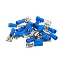 Terminal Faston Fêmea PréIsolado Azul 1,5mm 2,5mm 100Pçs