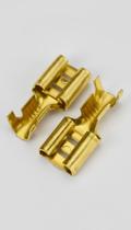 Terminal Femea 4,8mm Latão Dourado Kit 100pçs