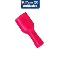 Terminal Femea Isolado Total 0,5-1,5Mm Vermelho Embalagem Com 20 Pecas Eletrokit