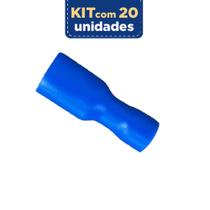 Terminal Femea Isolado Total 1,5-2,5Mm Azul Embalagem Com 20 Pecas Eletrokit