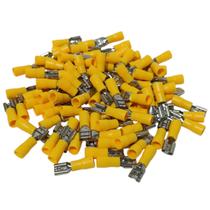 Terminal Fêmea Pré Isolado 2,5mm amarelo 100un. PERMAK 135-E