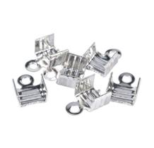 Terminal Frizado Quadrado em Metal para Bijuteria 5mm Níquel com 100 unidades Terminal Frizado Quadrado em Metal para Bijuteria 5mm Níquel com 100 unidades