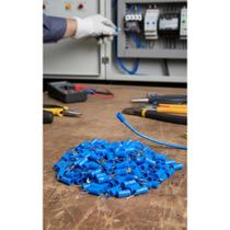 Terminal Garfo Azul 2,5mm M4 - Kit 200 Pçs Terminal Garfo Azul 2,5mm M4 - Kit 200 Pçs