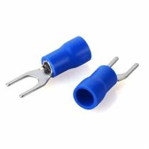 Terminal Garfo M3 Pré Isolado Nylon 1,5-2,5mm² 27a Azul Decorlux