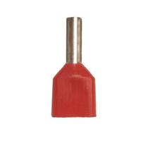 Terminal Ilhós Duplos Pré-Isolado 1,0mm² Condutor 8,0mm 100 Peças Penzel Vermelho