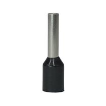 Terminal ilhos tubular isolado 1,5mm² preto 10 unidades