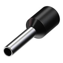 Terminal Ilhós Tubular Simples 1,5mm 15A Preto Decorlux - Pacote 100 unidades