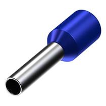 Terminal Ilhós Tubular Simples 2,5mm 21A Azul Decorlux - Pacote 100 unidades