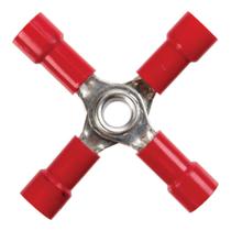 Terminal Jandorf 60933 de 4 vias em vinil Butt Splice vermelho