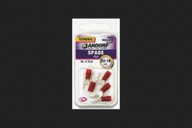 Terminal Jandorf Spade 60987 com isolamento vermelho 22-18 AWG 600V