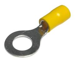 Terminal olhal com isolacão amarelo 4,0-6,0mm - olhal m8 - pct c/100pcs (proauto)