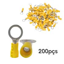 Terminal Olhal com isolação Anel Bitola 2,7-6,6mm Amarelo M10 AN2453