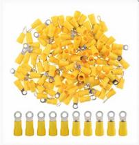 Terminal Olhal Technoise Pré-Isolado Amarelo 4 a 6mm - Pacote Com 100 Peças