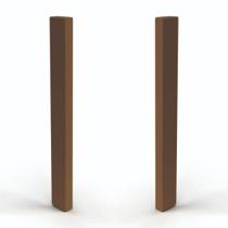 Terminal para Rodapé Plasbil Nobre PVC 1142.10 Ipê, 15 x 151 mm