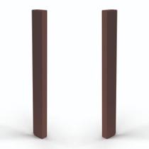 Terminal para Rodapé Plasbil Nobre PVC 1142.6 Mogno, 15 x 151 mm