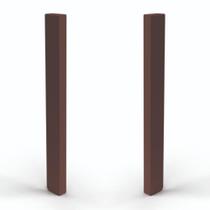 Terminal para Rodapé Plasbil Nobre PVC 1142.6 Mogno, 15 x 151 mm