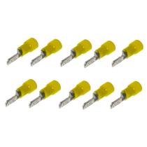Terminal Pino Pré-Isolado Amarelo 4mm a 6mm 20 Pçs