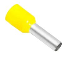 Terminal Pino Tubular Pré-Isolado Amarelo 6mm 20 pçs