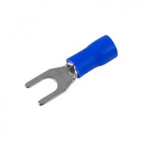 Terminal Pre-Isol Forquilha 1,5-2,5 F4,3 Azul - Kit C/100 Unidades