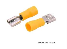 Terminal Pre Isolado Amarelo Femea 4 A 6Mm - 50 Unidades