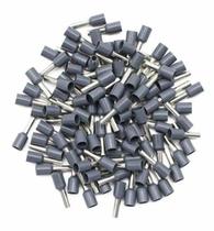 Terminal Pre Isolado Ilhos Simples 4mm Cinza - 100 Peças