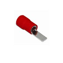Terminal pre isolado pino chato 10mm vermelho