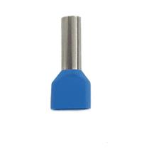Terminal Pré-isolado Pino Tubular Duplo 2,5mm² - Azul - 50 Unidades