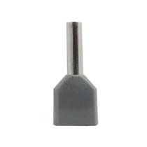 Terminal Pré-isolado Pino Tubular Duplo 4,0mm² - Cinza - 50 Unidades